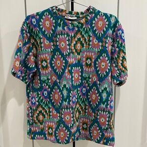 Crochet Knit Granny Square Shirt